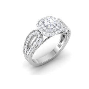 Glimmering Petals: 0.5 Carat Diamond Blossoms in 18k Gold