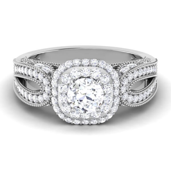 Glimmering Petals: 0.5 Carat Diamond Blossoms in 18k Gold