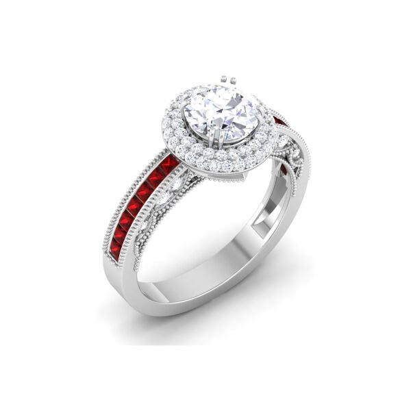Captivating Splendor: 1 Carat Diamond Opulence in 18k Gold