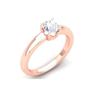 Sparkling Elegance Diamond Ring – 0.7 Carat Diamond Ring in 18K Gold Dubai UAE