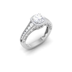 Majestic Brilliance: 1 Carat Diamond Regalia in 18k Gold