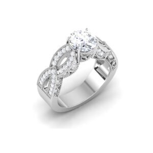 Ethereal Luminary: 1 Carat Diamond Luminosity in 18k Gold