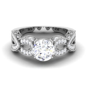 Ethereal Luminary: 1 Carat Diamond Luminosity in 18k Gold