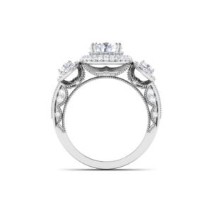 Luminous Symphony: 1 Carat Diamond Harmony in 18k Gold