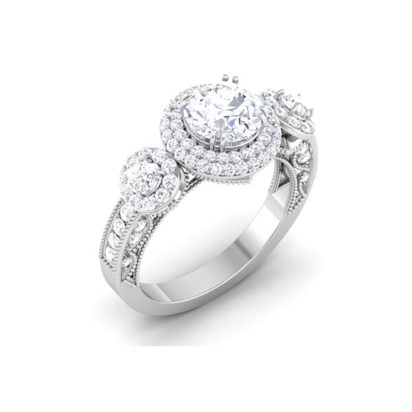 Luminous Symphony: 1 Carat Diamond Harmony in 18k Gold