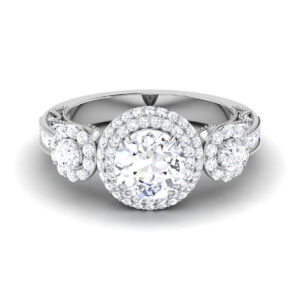 Luminous Symphony: 1 Carat Diamond Harmony in 18k Gold