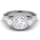 Ethereal Majesty: 1 Carat Diamond Elegance in 18k Gold