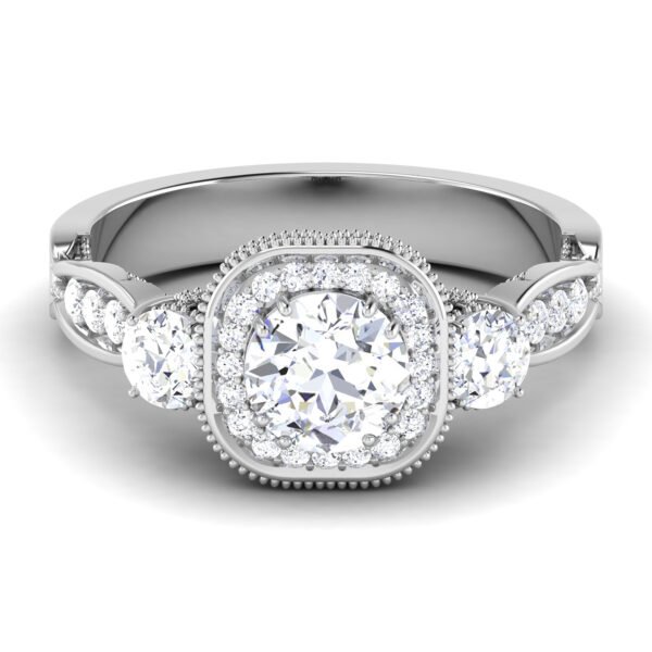 Ethereal Majesty: 1 Carat Diamond Elegance in 18k Gold