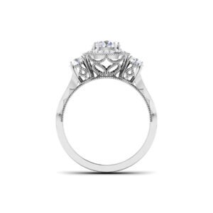 Ethereal Majesty: 1 Carat Diamond Elegance in 18k Gold