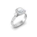 Ethereal Majesty: 1 Carat Diamond Elegance in 18k Gold