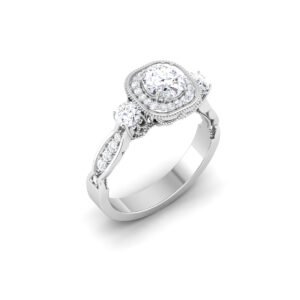Ethereal Majesty: 1 Carat Diamond Elegance in 18k Gold