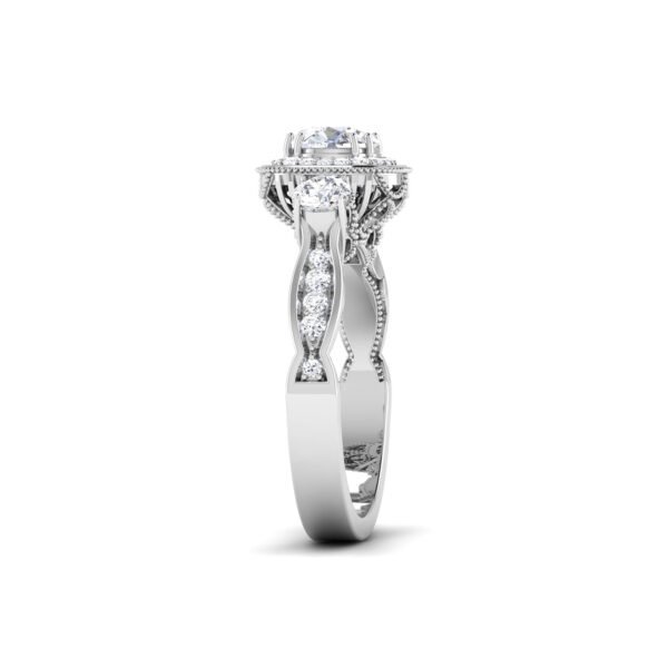 Ethereal Majesty: 1 Carat Diamond Elegance in 18k Gold - Image 4