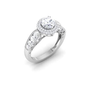 Infinite Brilliance: 1 Carat Diamond Eternal Glow in 18k Gold