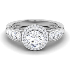 Infinite Brilliance: 1 Carat Diamond Eternal Glow in 18k Gold