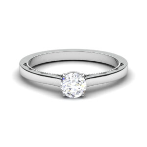 Radiant Cascade: 0.5 Carat Diamond Brilliance in 18k Gold