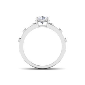 Luminous Majesty: 1 Carat Diamond Ring, Timeless Beauty in 18k Gold