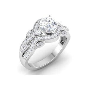 Eternal Brilliance: 1 Carat Diamond Ring, Captivating Glow in 18k Gold
