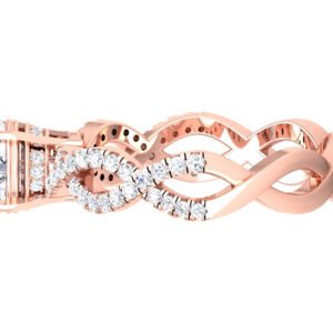 Gleaming Grace: 0.7 Carat Diamond Ring, Radiant Beauty in 18k Gold