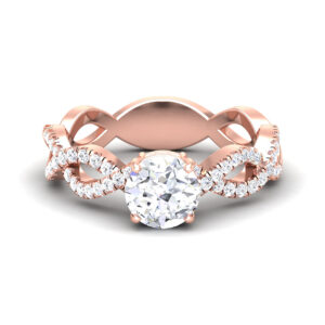 Gleaming Grace: 0.7 Carat Diamond Ring, Radiant Beauty in 18k Gold