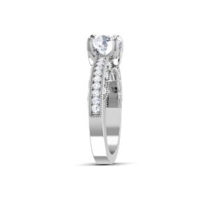 Jeweled Twilight: 0.8 Carat Diamond Ring, Spellbinding Brilliance in 18k Gold