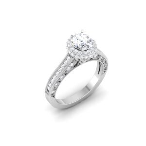 Royal Luminary: 1 Carat Diamond Ring, Exquisite Radiance in 18k Gold