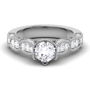 Harmony of Light: 0.8 Carat Diamond Ring, Captivating Radiance in 18k Gold