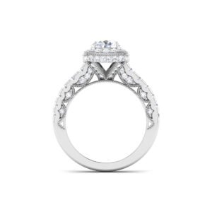 Diamond Cascade: 1 Carat Diamond Ring, Dazzling Brilliance in 18k Gold