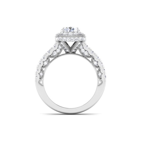 Diamond Cascade: 1 Carat Diamond Ring, Dazzling Brilliance in 18k Gold