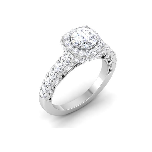 Diamond Cascade: 1 Carat Diamond Ring, Dazzling Brilliance in 18k Gold