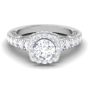 Diamond Cascade: 1 Carat Diamond Ring, Dazzling Brilliance in 18k Gold