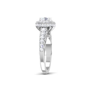 Diamond Cascade: 1 Carat Diamond Ring, Dazzling Brilliance in 18k Gold