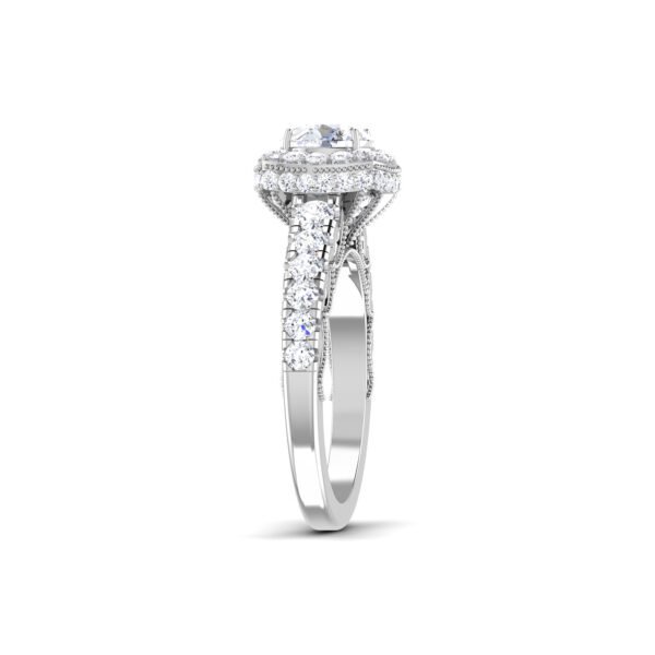 Diamond Cascade: 1 Carat Diamond Ring, Dazzling Brilliance in 18k Gold