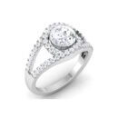Timeless Splendor: 1 Carat Diamond Ring, Radiant Beauty in 18k Gold