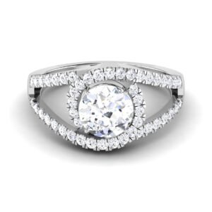 Timeless Splendor: 1 Carat Diamond Ring, Radiant Beauty in 18k Gold
