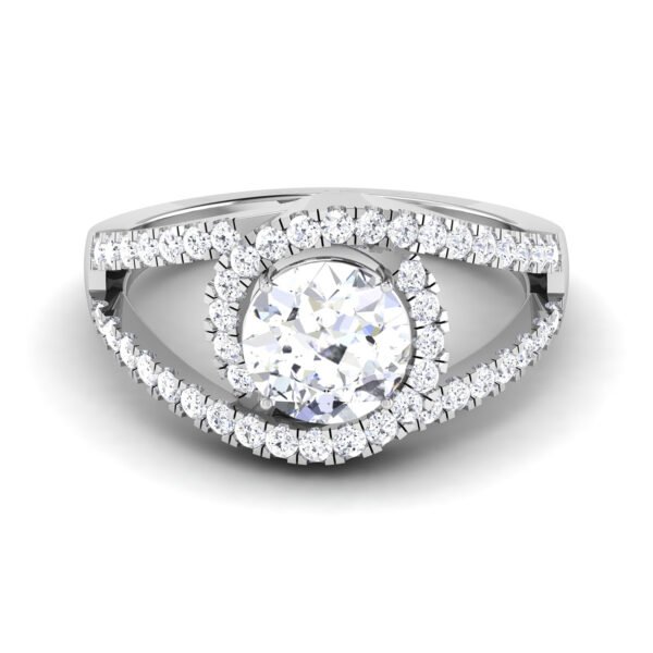 Timeless Splendor: 1 Carat Diamond Ring, Radiant Beauty in 18k Gold