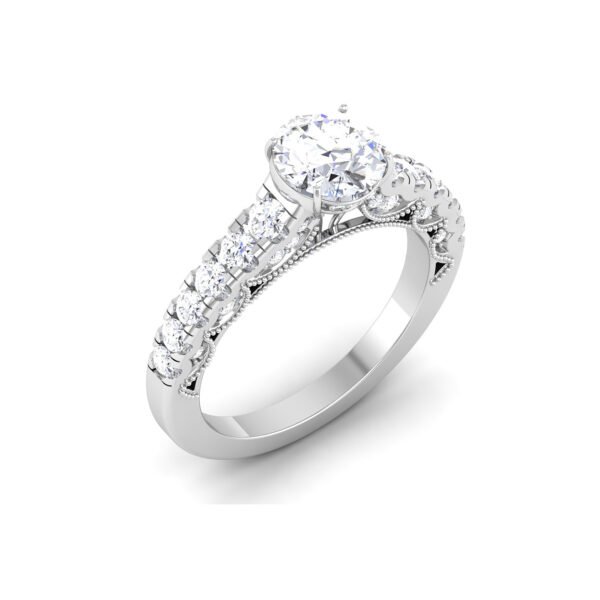 Enigmatic Gleam: 1 Carat Diamond Ring, Mesmerizing Glow in 18k Gold - Image 3