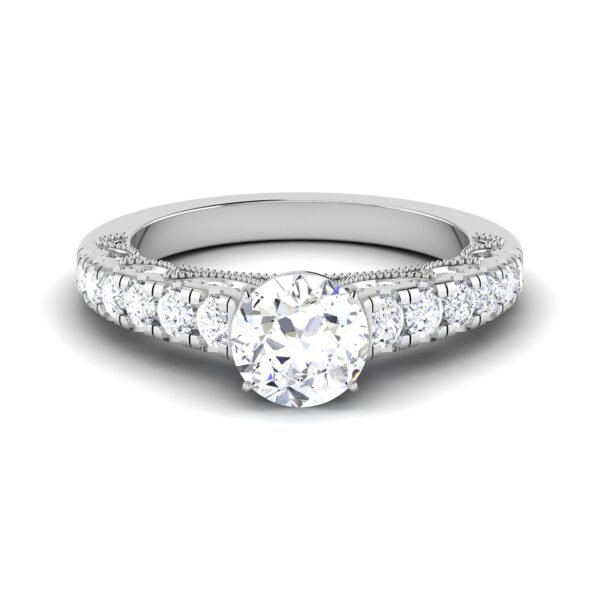 Enigmatic Gleam: 1 Carat Diamond Ring, Mesmerizing Glow in 18k Gold