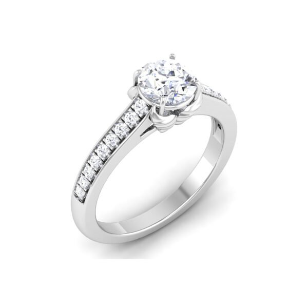 Brilliant Harmony: 0.8 Carat Diamond Ring, Captivating Elegance in 18k Gold