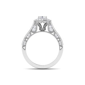 Nature's Delight: 0.4 Carat Diamond Ring, Floral Elegance in 18k Gold