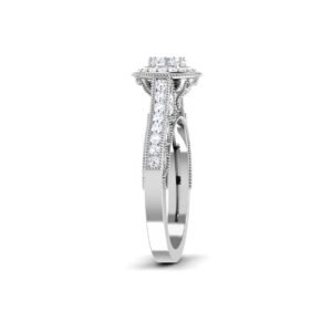 Nature's Delight: 0.4 Carat Diamond Ring, Floral Elegance in 18k Gold