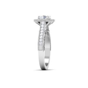 Iridescent Brilliance: 0.8 Carat Diamond Ring, Magical Glow in 18k Gold