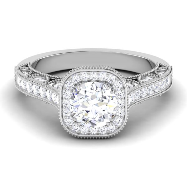 Iridescent Brilliance: 0.8 Carat Diamond Ring, Magical Glow in 18k Gold