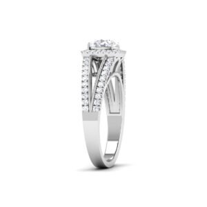 Radiant Sparkle: 0.8 Carat Diamond Ring, Exquisite Brilliance in 18k Gold