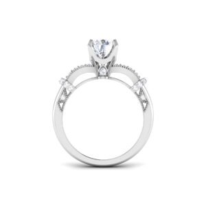 Glimmering Affinity: 1 Carat Diamond Ring, Mesmerizing Connection in 18k Gold