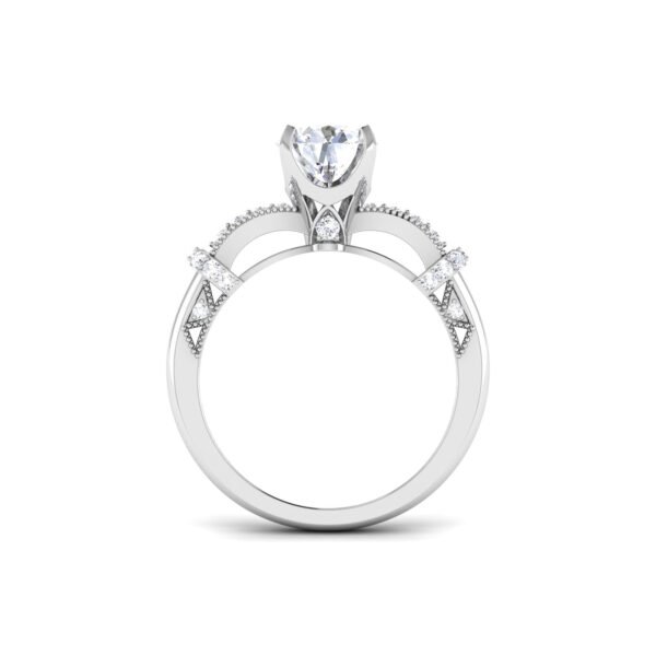 Glimmering Affinity: 1 Carat Diamond Ring, Mesmerizing Connection in 18k Gold