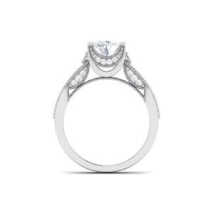Majestic Luminary: 1 Carat Diamond Ring, Regal Glamour in 18k Gold