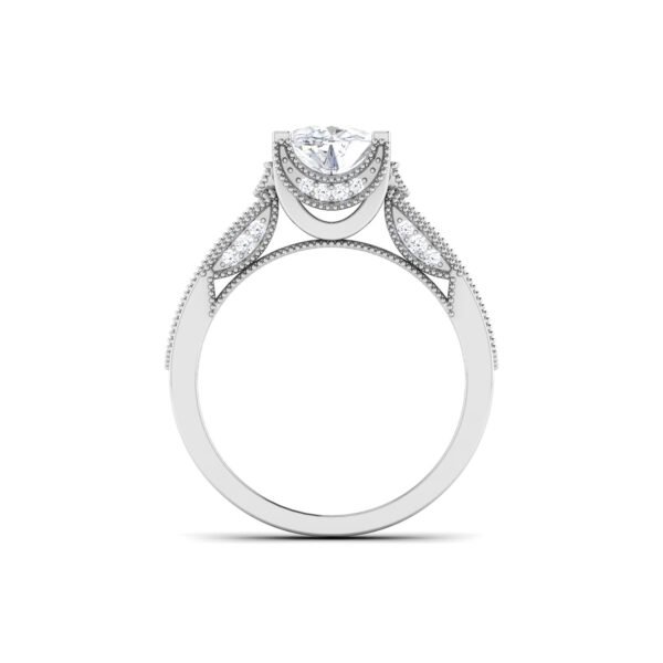 Majestic Luminary: 1 Carat Diamond Ring, Regal Glamour in 18k Gold