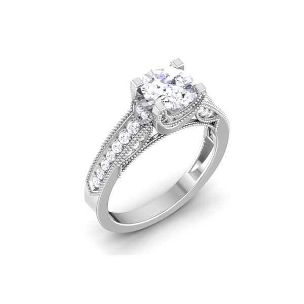 Majestic Luminary: 1 Carat Diamond Ring, Regal Glamour in 18k Gold