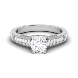 Stunning Sovereign: 0.8 Carat Diamond Ring, Captivating Authority in 18k Gold