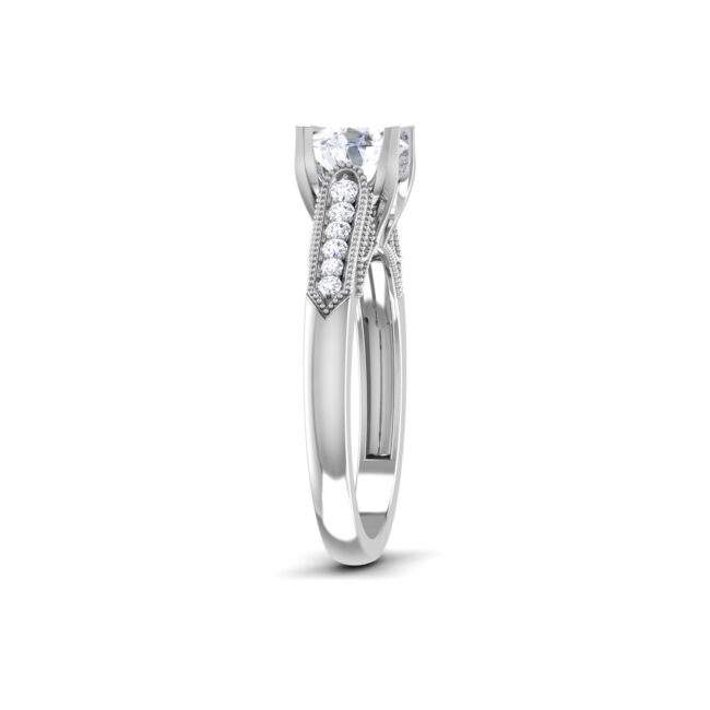 Stunning Sovereign: 0.8 Carat Diamond Ring, Captivating Authority in 18k Gold - Image 4